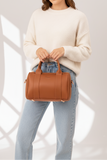 ZEMIMAAS Pace Duffle Caramel pu leather handbag, view 2