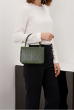 ZEMIMAAS Croco Green pu leather handbag, view 2