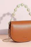 ZEMIMAAS Brown Midnight Pearl pu leather handbag, view 2