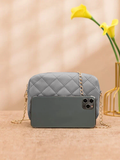 ZEMIMAAS Urban Chic Gray pu leather crossbody bag, view 4