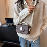 ZEMIMAAS Dot Luxe Brown pu leather handbag, view 6