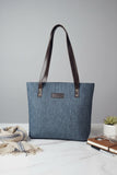ZEMIMAAS Luxe Grace Denim Blue tote bag