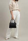ZEMIMAAS Mini Prism Black pu leather handbag, view 2