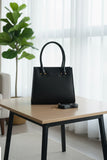 ZEMIMAAS Élan Black pu leather shoulder bag, view 3