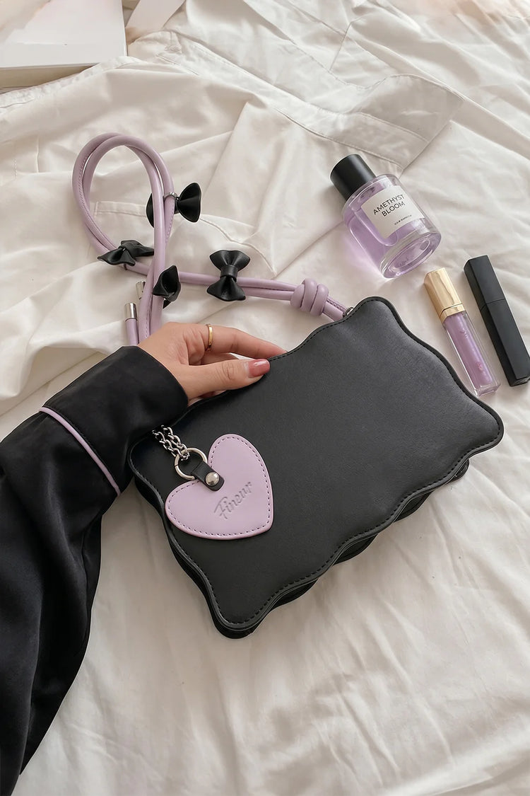 Zemimaas Handbag Baggie - Black (Lilac Strap)