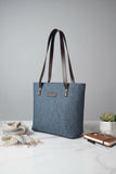 ZEMIMAAS Luxe Grace Denim Blue tote bag, view 2