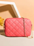 ZEMIMAAS Urban Chic Candy Pink pu leather crossbody bag, view 4