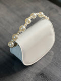 ZEMIMAAS White Midnight Pearl pu leather handbag, view 7
