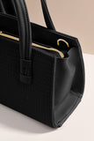 ZEMIMAAS HandyZip Black pu leather handbag, view 3