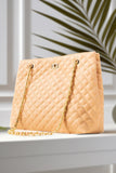 ZEMIMAAS Cloud Chic Peach pu leather tote bag, view 3
