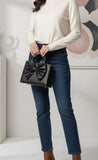 ZEMIMAAS Gloss Bow Black pu leather handbag, view 2