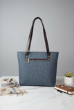 ZEMIMAAS Luxe Grace Denim Blue tote bag, view 3