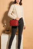 ZEMIMAAS Urban Chic Maroon pu leather crossbody bag, view 2