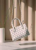 ZEMIMAAS Mini Checkered Beige canvas handbag, view 2