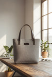 ZEMIMAAS Luxe Grace Grey tote bag