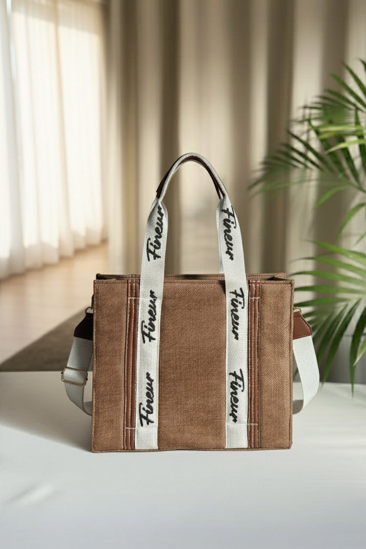 ZEMIMAAS Canvas Modern Muse Tote – Light Brown