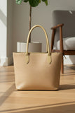 ZEMIMAAS SwiftZip Beige pu leather tote bag