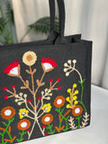 ZEMIMAAS Jute Blush Wood Black tote bag, view 5