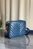 ZEMIMAAS Chevron Coin Navy Blue pu leather crossbody bag, view 6