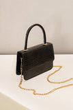 ZEMIMAAS Croco Black pu leather handbag