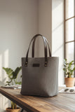 ZEMIMAAS Luxe Grace Grey tote bag, view 2