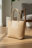 ZEMIMAAS SwiftZip Beige pu leather tote bag, view 3