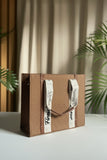 ZEMIMAAS Modern Muse Light Brown canvas tote bag, view 2
