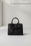 ZEMIMAAS Gloss Bow Black pu leather handbag, view 6
