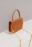 ZEMIMAAS Croco Caramel pu leather handbag, view 2
