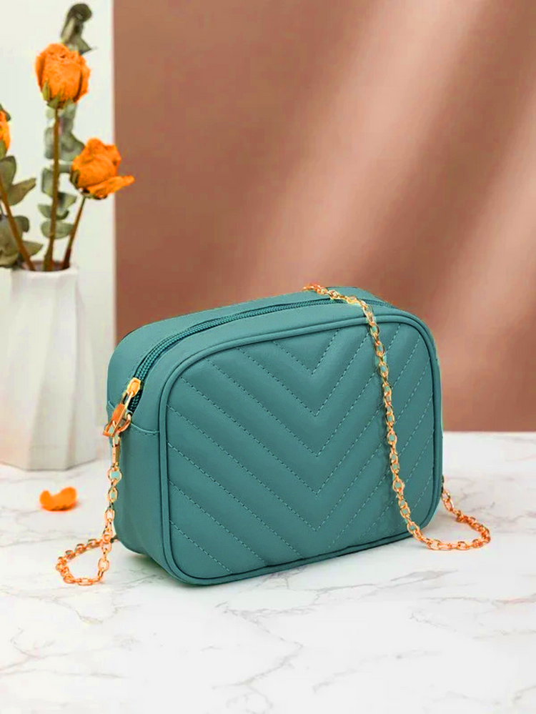 ZEMIMAAS Crossbody Chevron Charm – Sea Green