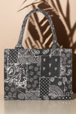 ZEMIMAAS Haven Black canvas tote bag, view 3