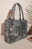 ZEMIMAAS Haven Black canvas tote bag, view 4