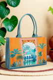 ZEMIMAAS Canvas Tote Tropical Vibes