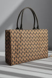 ZEMIMAAS Handle Brown canvas tote bag, view 2