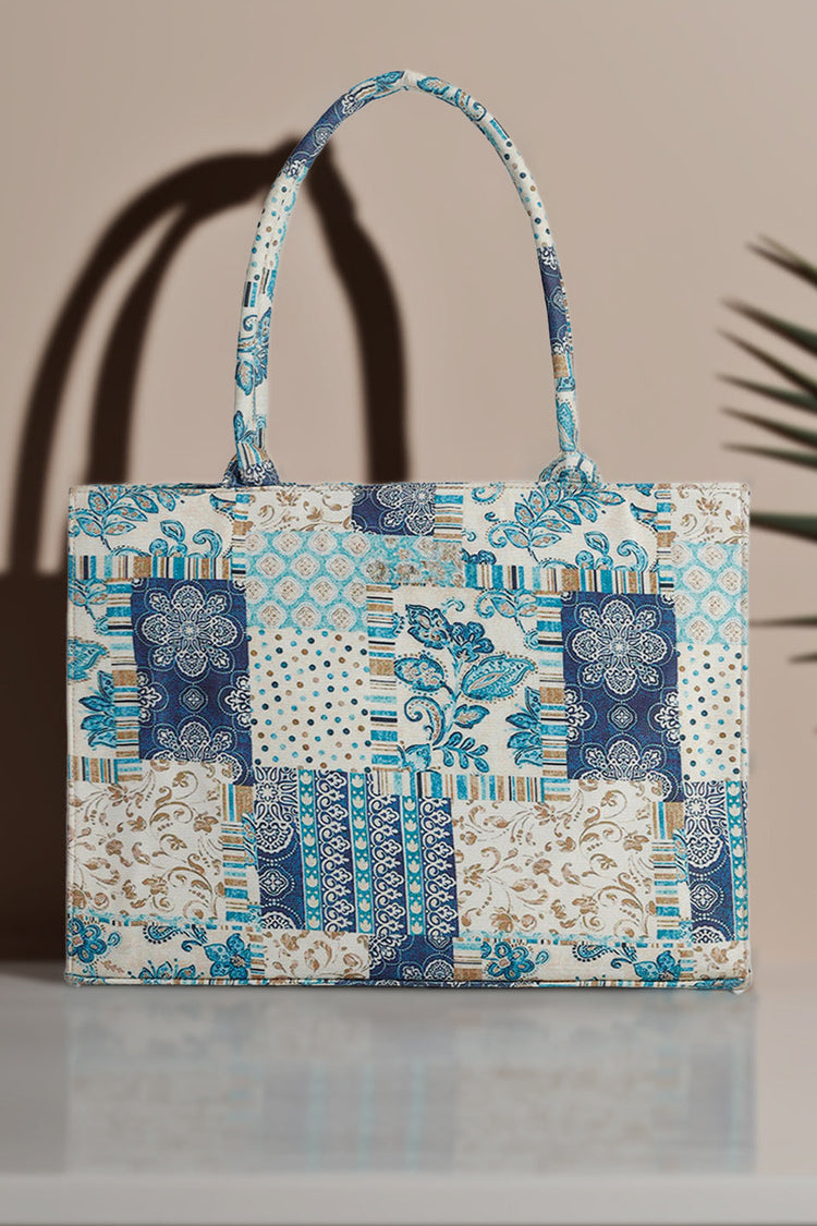 ZEMIMAAS Canvas Tote Blue Blossom