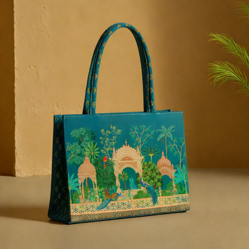 ZEMIMAAS Peacock canvas tote bag