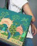 ZEMIMAAS Peacock canvas tote bag, view 2