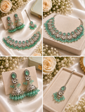 Full Jewelry Set - Necklace, Earrings & Maang Tikka