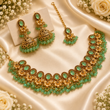 Mint Green Gold Maang Tikka — Solo