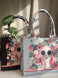 ZEMIMAAS Cherry Twinkle Black canvas tote bag, view 6