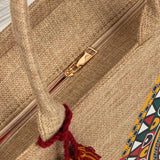 ZEMIMAAS Mini Desert Bloom Beige canvas tote bag, view 4