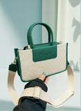 ZEMIMAAS Haze Green canvas & pu leather handbag, view 2
