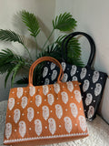 Zemimaas Embroidery Tote Bag Daily Carry - Mustard