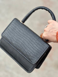 ZEMIMAAS Croco Black pu leather handbag, view 4