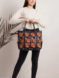 Zemimaas Strap Canvas Tote Midnight Bloom