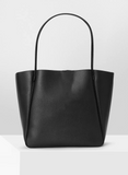 ZEMIMAAS Pyramid Black pu leather tote bag, view 4