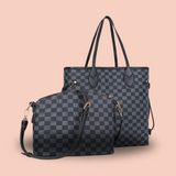 ZEMIMAAS Checkered Black canvas tote bag