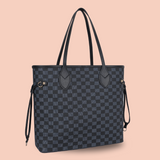ZEMIMAAS Checkered Black canvas tote bag, view 2