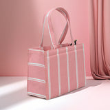 ZEMIMAAS Mini Breeze Striped Pink canvas tote bag, view 2