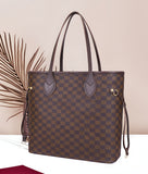 ZEMIMAAS Checkered Brown canvas tote bag, view 2